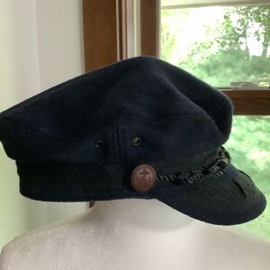 EUC J Crew navy S/M newsboy cap/ visor beret